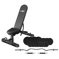 LSG GBN006 FID Bench with 84kg Weight and Bar set-TAS_Rural