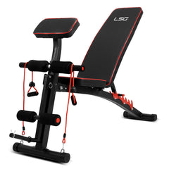 LSG GBN007 FID Bench with 84kg Weight and Bar set-REMOTE