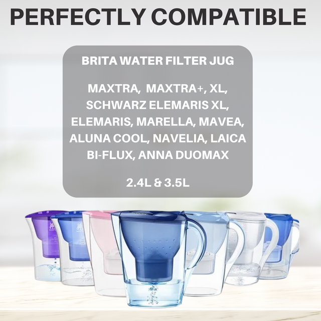 Hygieia 6 Pack - Water Jug Cartridge Filters - For Most Brita Water Jugs