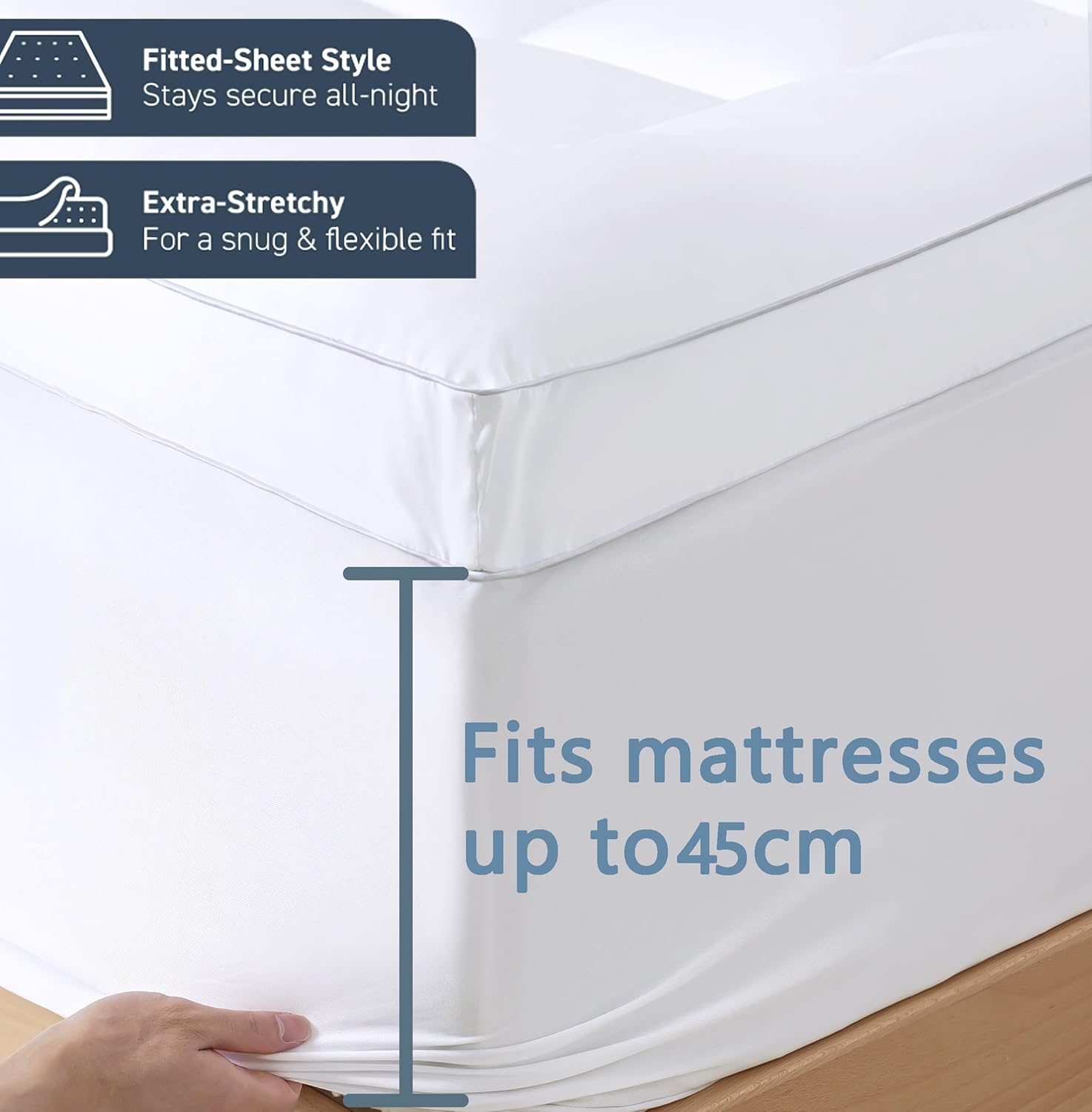 Luxurious Extra Thick 1000GSM Mattress Topper -Single size