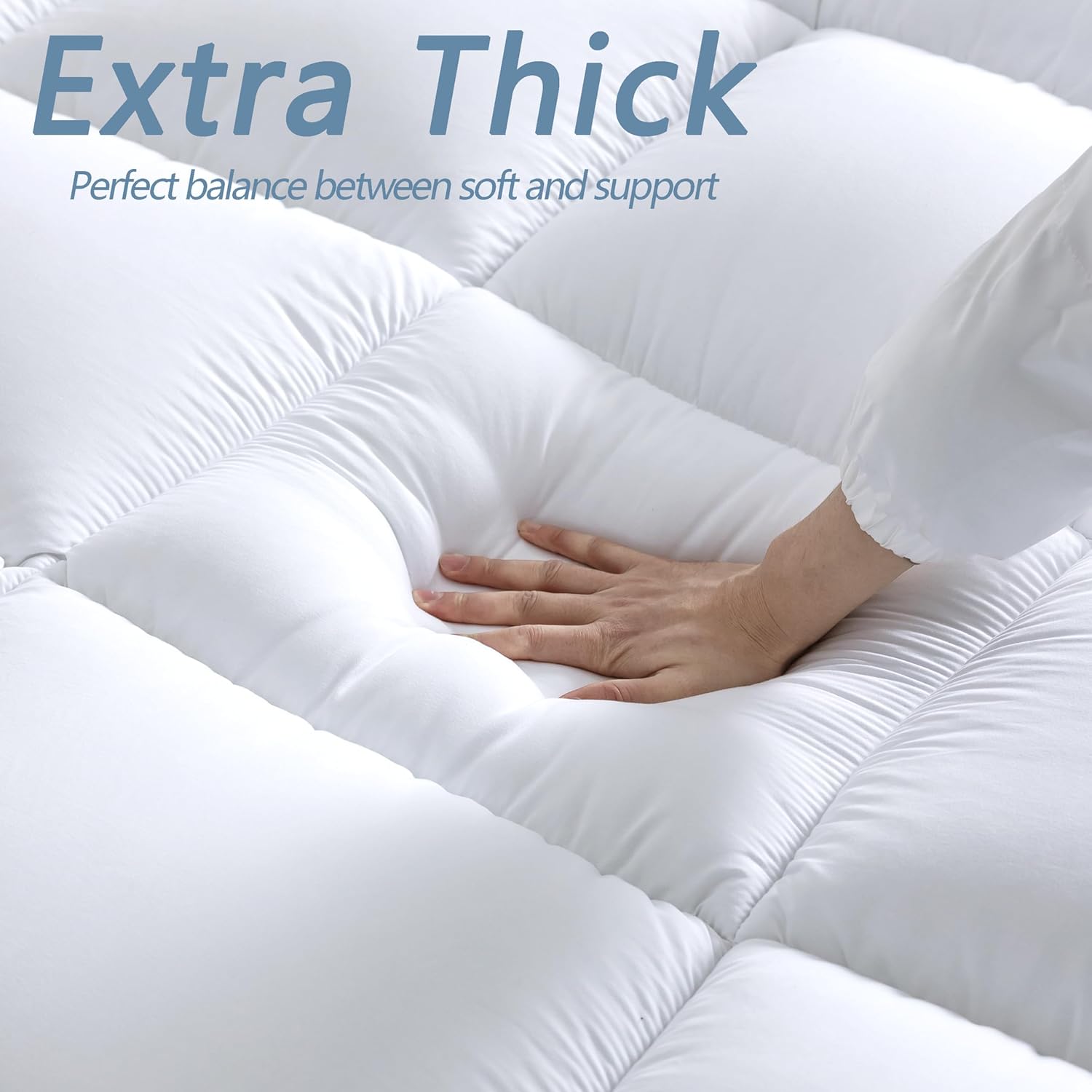Luxurious Extra Thick 1000GSM Mattress Topper -Single size