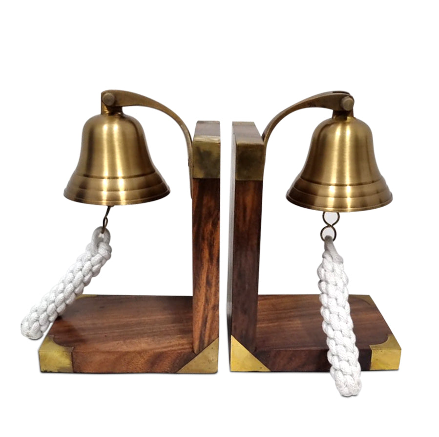 Brass Bookend - Anchor Bell