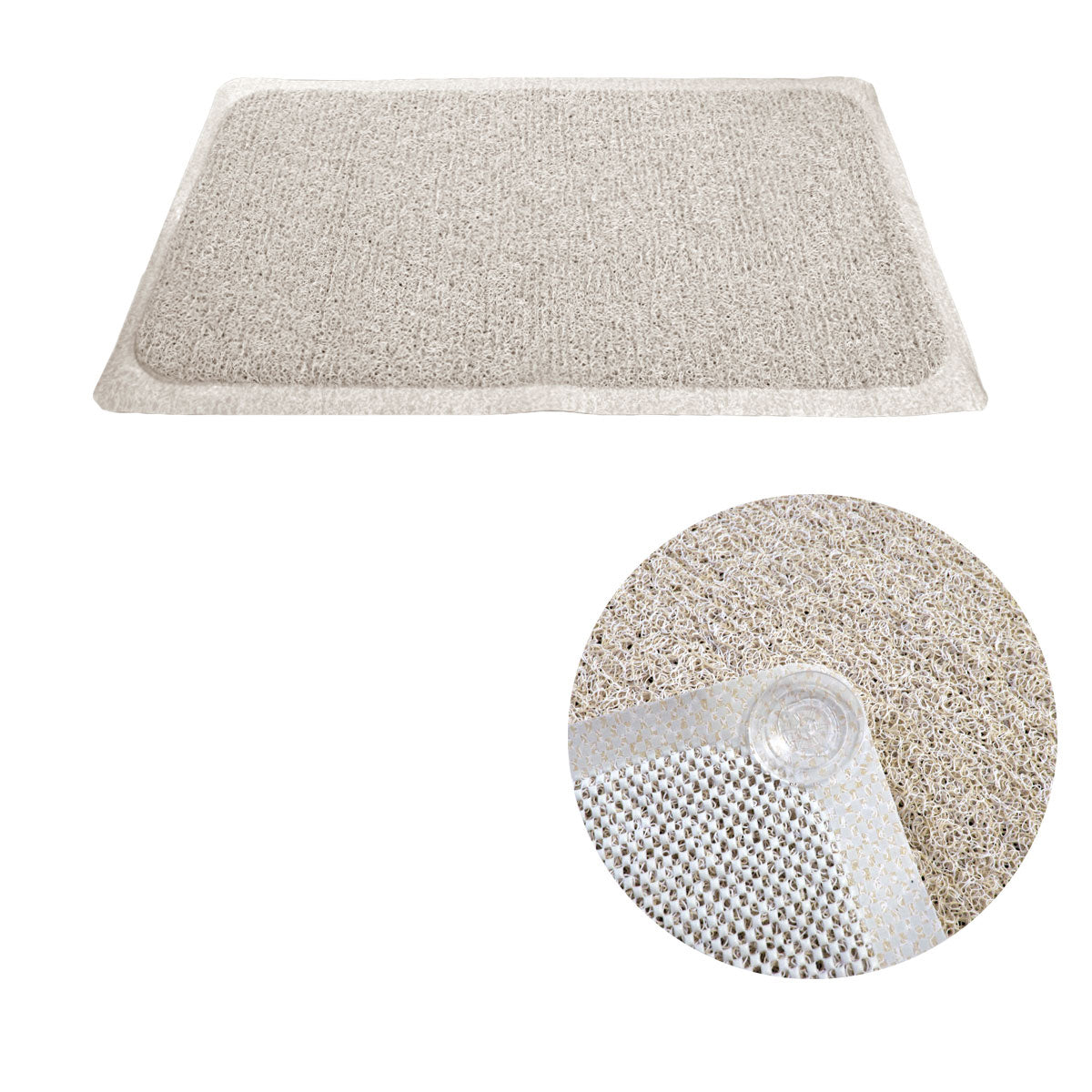 Loofah Shower Mat Cream