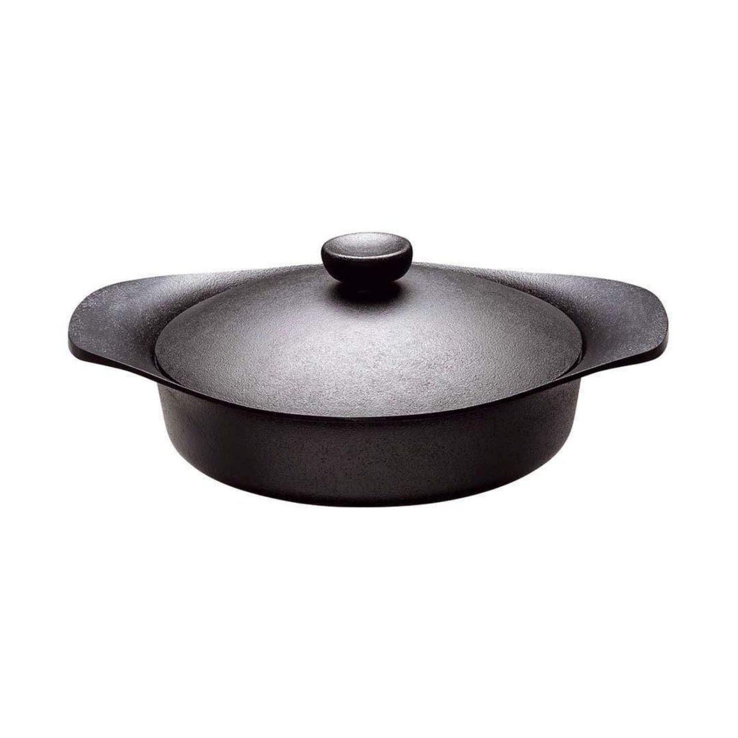 Sori Yanagi Japanese Iron Soup Pot Casserole 22cm with Lid and Fork-SA_Metro