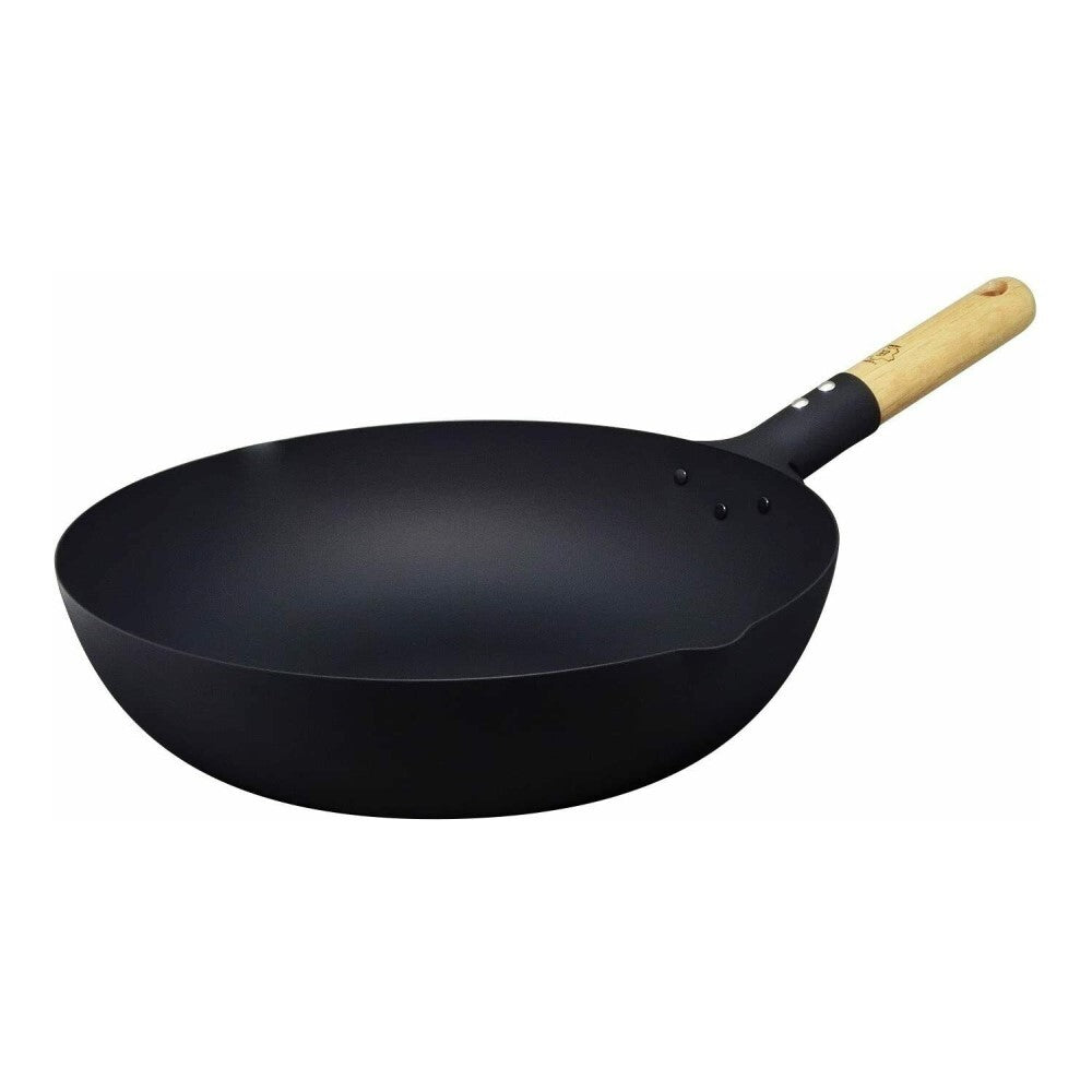 Takumi Premium Magma Plate Cast Iron Wok - Made in Japan - 24cm-REMOTE