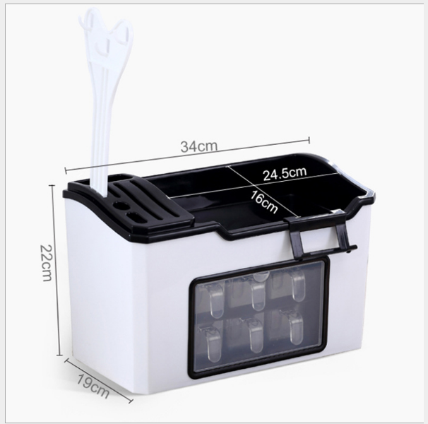 Multifunction Kitchen Utensils Condiment Storage Rack Seasoning Storage Box-VIC_Rural