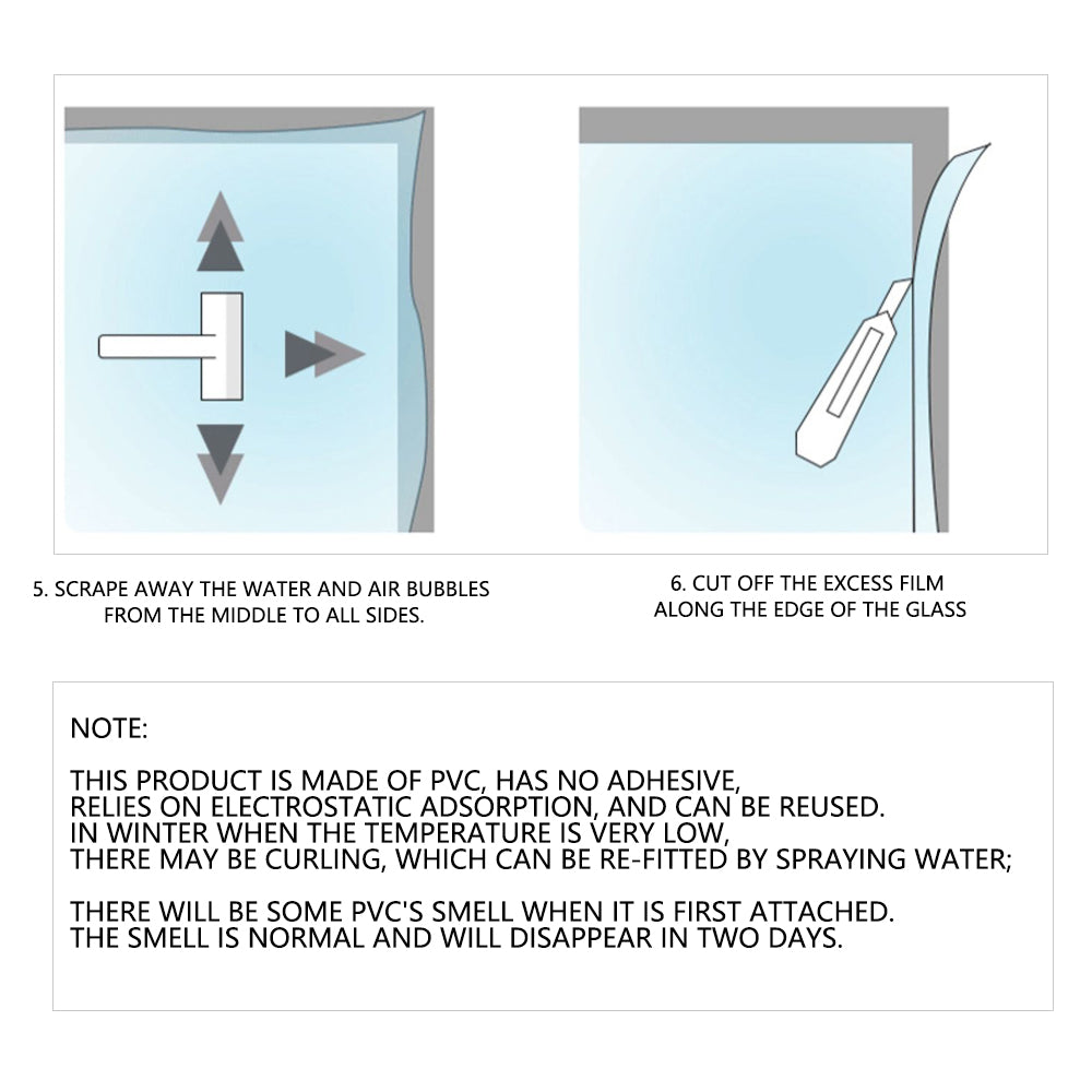 3M Privacy Glass Film Sticker Static Cling Window Decals Glass Film(Tulip,40*300cm)-SA_Metro