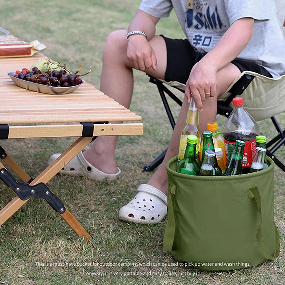 13L Travel Camping Folding Bucket Portable Barbecue Picnic Storage Fishing Bucket-VIC_Rural