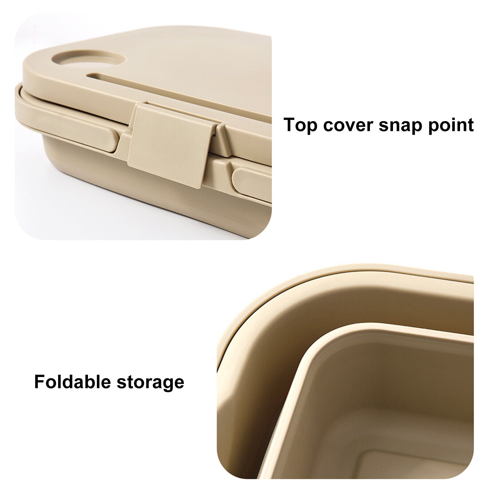 3 In 1 Folding Camping Storage Box Outdoor Food Fruit Container Picnic Table Basket-QLD_Rural