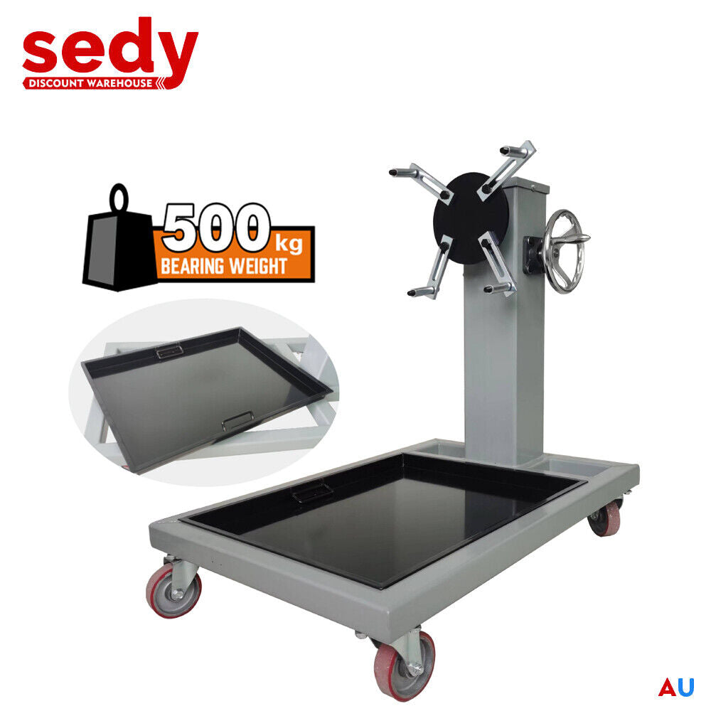 500kg Folding Engine Stand 1100lb Heavy Duty Workshop Auto Crane Hoist Motor-SA_Rural