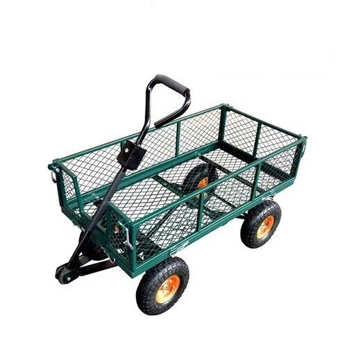 300kg Gardeon Mesh Garden Cart Steel Removable Sides Trolley Wagon ATV Trailer-ACT