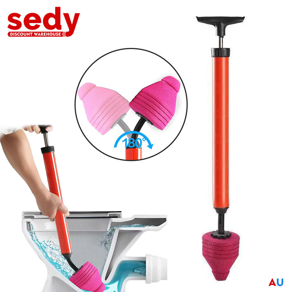 62cm High Pressure Toilet Unblock Toilet Pipe Plunger Bathrooms floor Drains