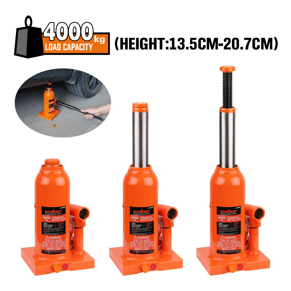 4-Ton (8,000 LBs) Hydraulic Bottle Jack Heavy Duty Car Lifter with Safety Valve-WA_Rural