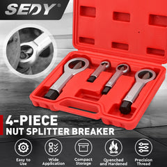 SEDY 4Pcs Metal Nut Splitter Kit Pressure Nut Cracker Remover Extractor Tool-VIC_Rural