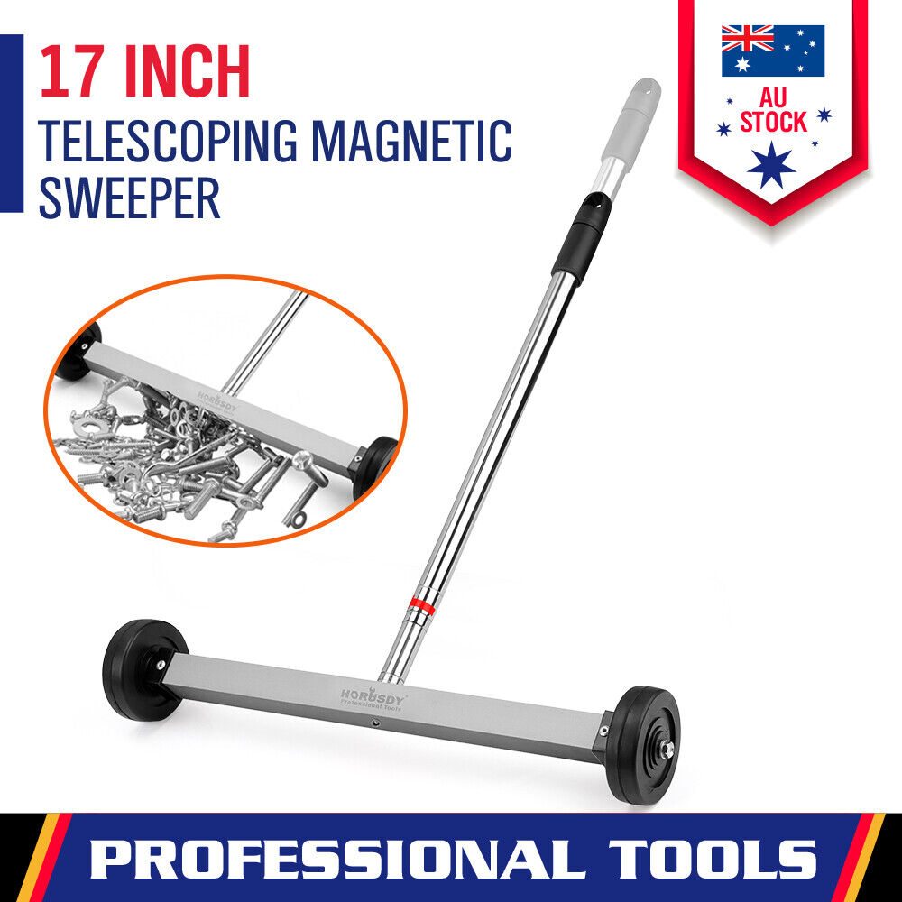 17inch Telescoping Magnetic Sweeper Magnet Broom Rolling Pick Up 8.8Lbs Portable-VIC_Metro