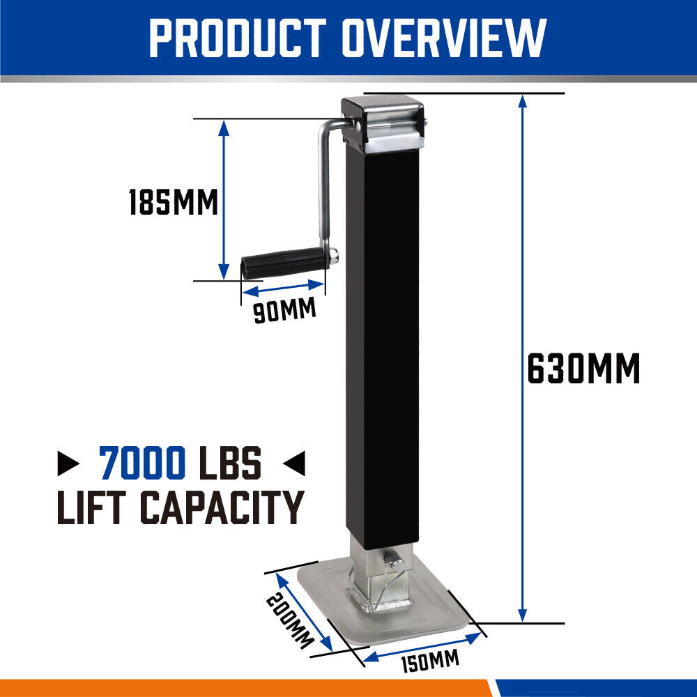 4x Trailer Caravan Canopy Jack Leg Stand Heavy Duty 3175KG 7000lbs Side Handle-TAS_Rural