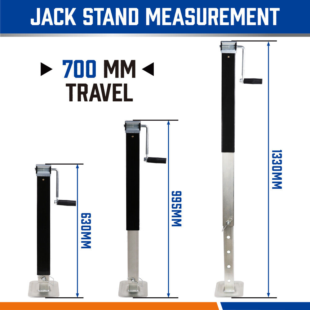 4x Trailer Caravan Canopy Jack Leg Stand Heavy Duty 3175KG 7000lbs Side Handle-ACT