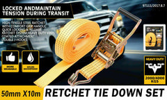 50mm x 10M Tie Down Strap Heavy Duty Ratchet Straps Trailer Boat 2000KG Loading-QLD_Rural