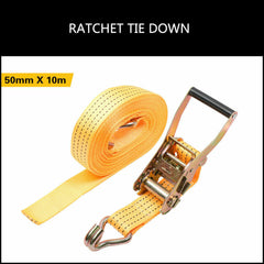 50mm x 10M Tie Down Strap Heavy Duty Ratchet Straps Trailer Boat 2000KG Loading-NSW_Metro