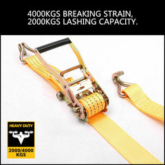 50mm x 10M Tie Down Strap Heavy Duty Ratchet Straps Trailer Boat 2000KG Loading-NT_Rural