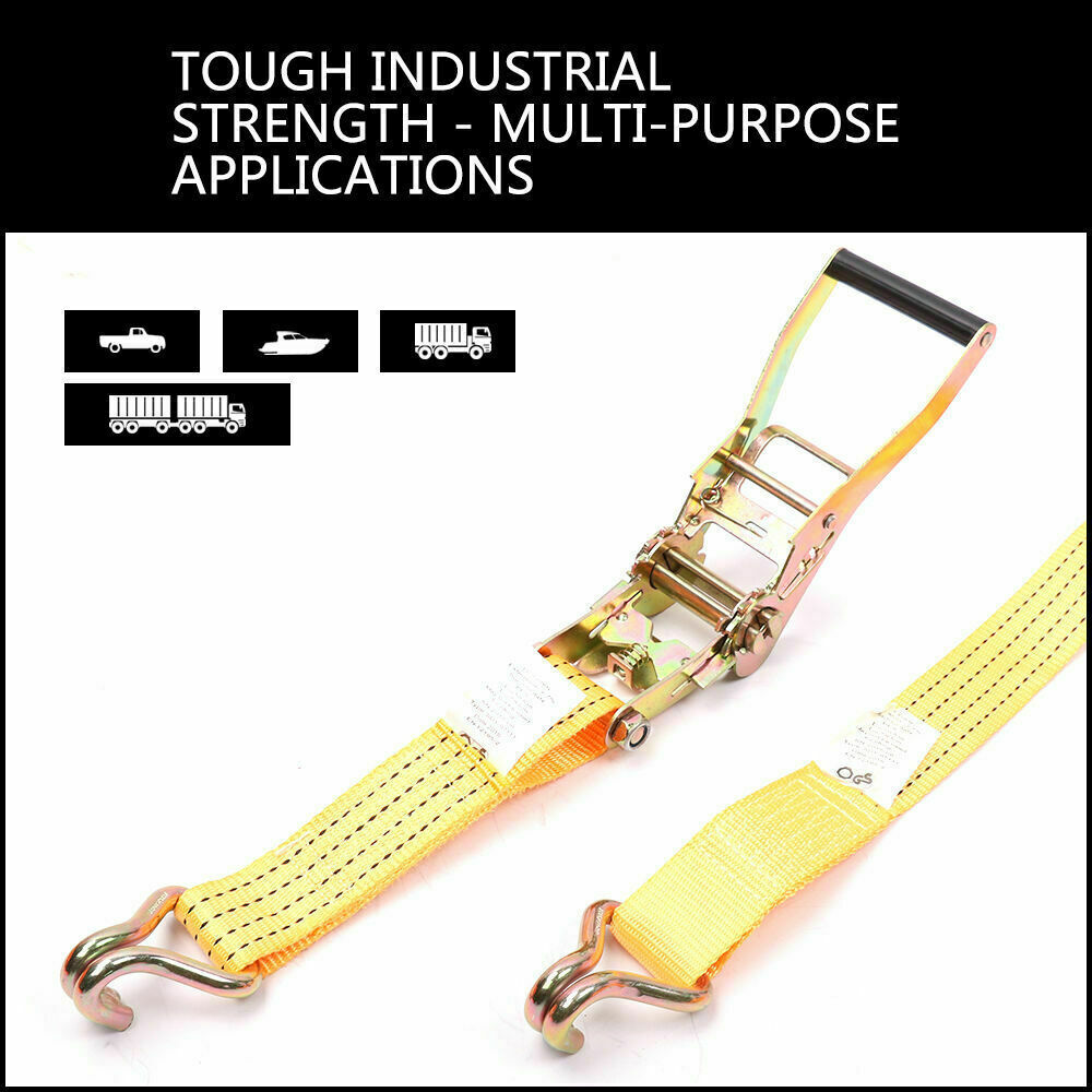 50mm x 10M Tie Down Strap Heavy Duty Ratchet Straps Trailer Boat 2000KG Loading-ACT