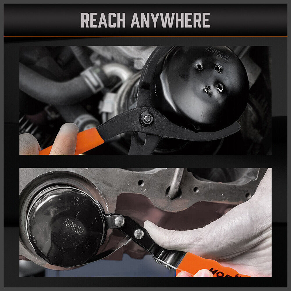 5Pc Oil Filter Wrench Set Swivel Grip Steel Belt Spanner Universal Filter Remove-NT_Rural