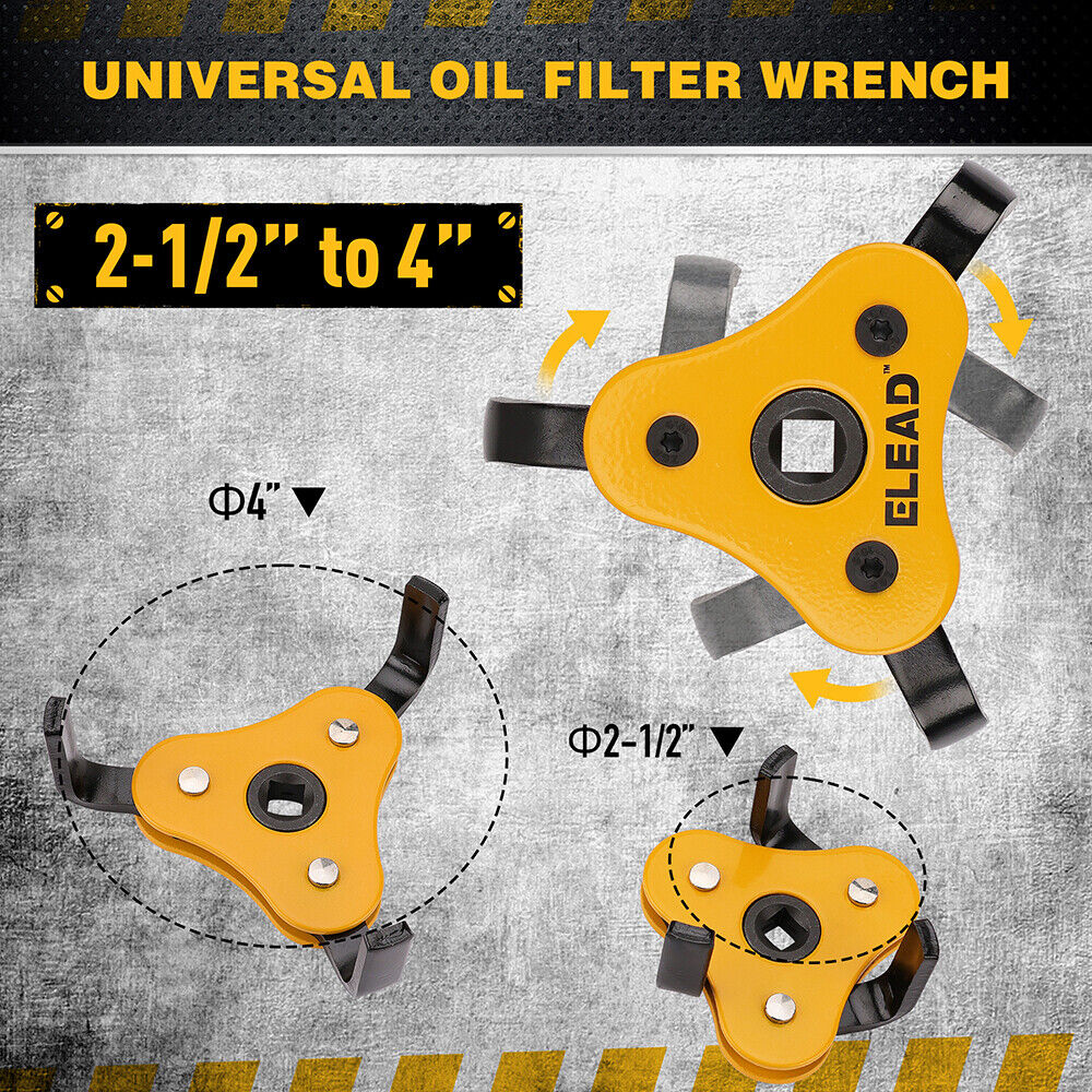 ELEAD 2Pcs Oil Filter Wrench Set Adjustable Oil Filter Change Set Engine Filters-VIC_Rural