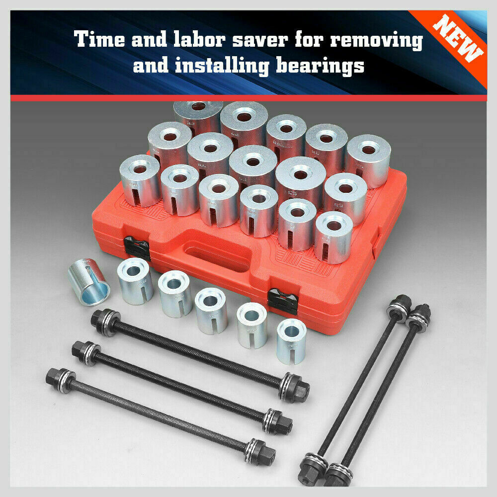 27Pc Universal Pull & Press Sleeve Kit Removal Bushing Driver Set Bearings Seal-NT_Rural