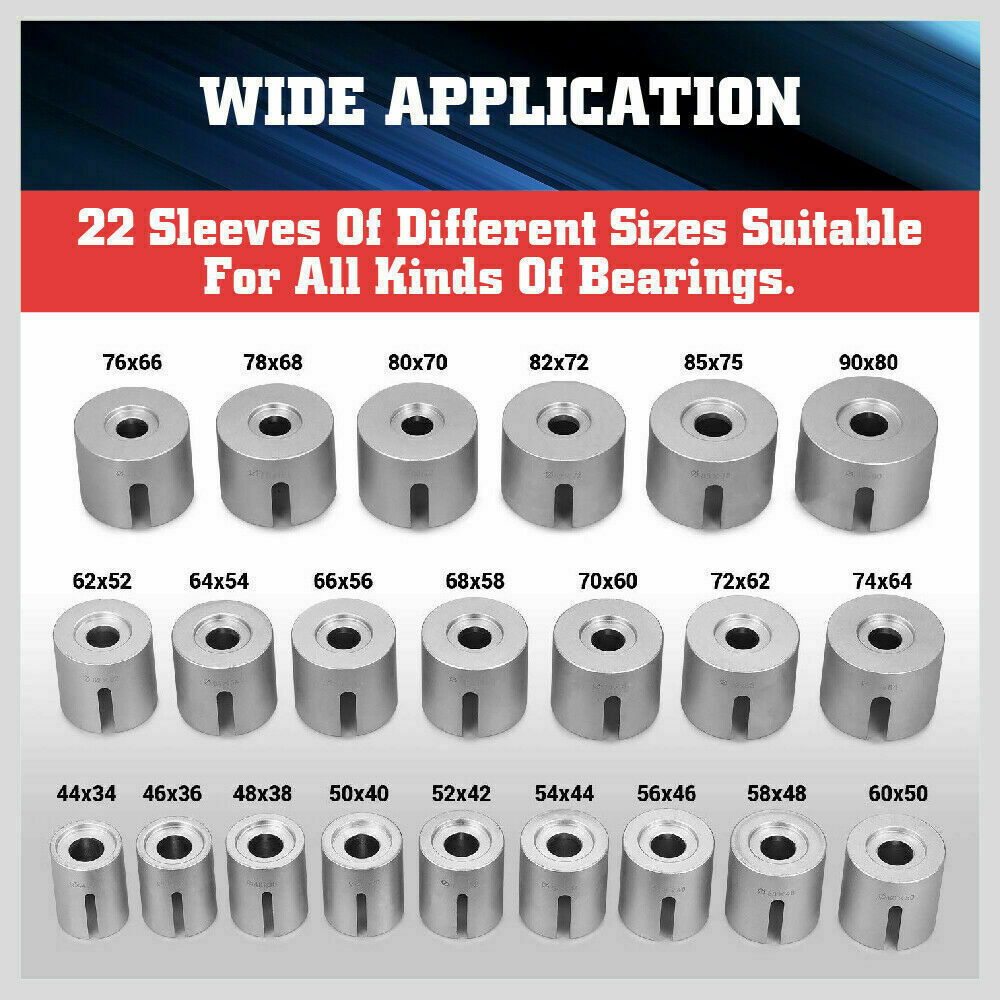 27Pc Universal Pull & Press Sleeve Kit Removal Bushing Driver Set Bearings Seal-SA_Metro