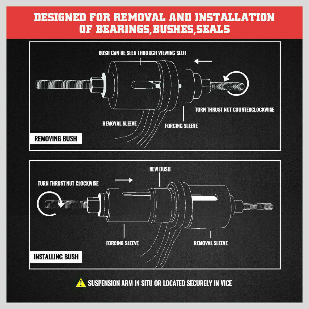 27Pc Universal Pull & Press Sleeve Kit Removal Bushing Driver Set Bearings Seal-NSW_Rural