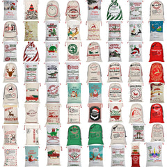 Large Christmas XMAS Hessian Santa Sack Stocking Bag Reindeer Children Gifts Bag, North Pole Mail Service (Red)-NSW_Metro