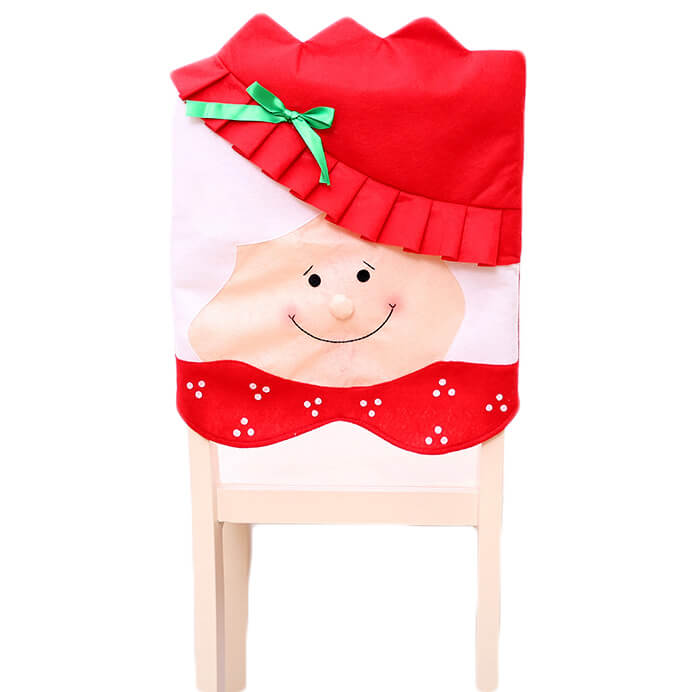 6x Christmas Cute Lady Santa Hat Chair Covers Dinner Home Dí©cor Ornaments Gift, Mrs Santa-NSW_Metro