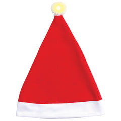 Christmas Unisex Adults Kids Novelty Hat Xmas Party Cap Santa Costume Dress Up, Santa Hat w LED Light-TAS_Rural