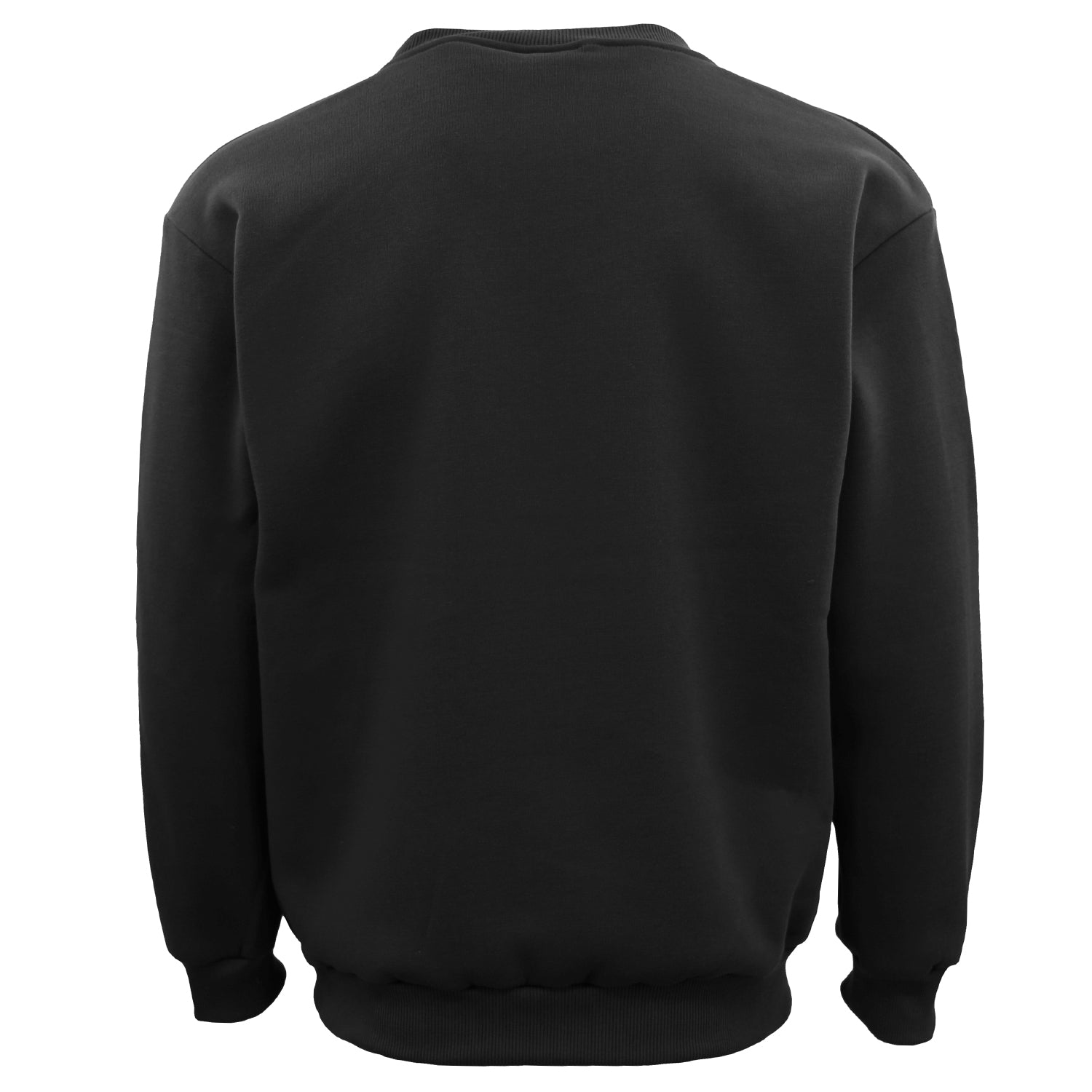 New Adult Unisex Plain Pullover Fleece Jumper Mens Long Sleeve Crew Neck Sweater, Royal Blue