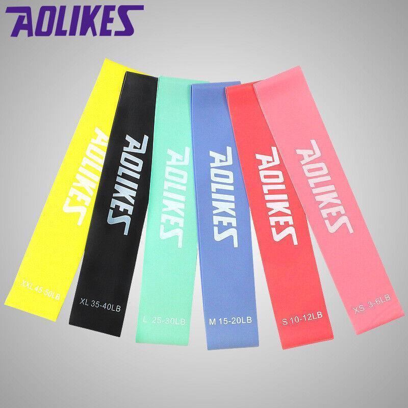 Aolikes Resistance Bands Power Heavy Strength Exercise Fitness Gym Yoga - Green 500*50*0.9 (25-30 lbs)