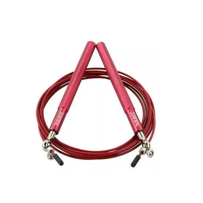 Aolikes Adjustable High Speed Steel Skipping Jump Rope Dual Bearings Gym Boxing - Silver