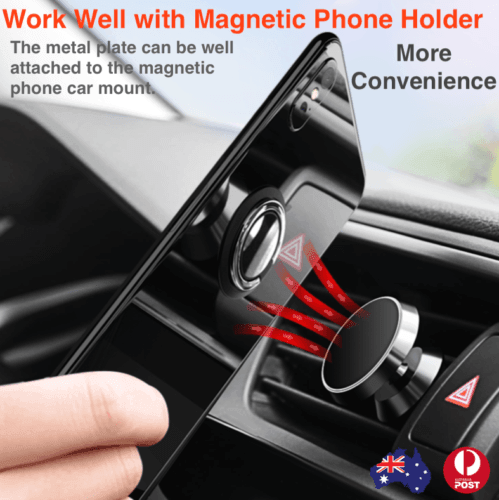 Iring Phone Ring Finger Holder Stand Car Mount Hook For Iphone Ipad Mobile Grip - B3- Blue Grey