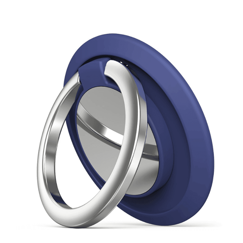Iring Phone Ring Finger Holder Stand Car Mount Hook For Iphone Ipad Mobile Grip - B3- Blue Grey