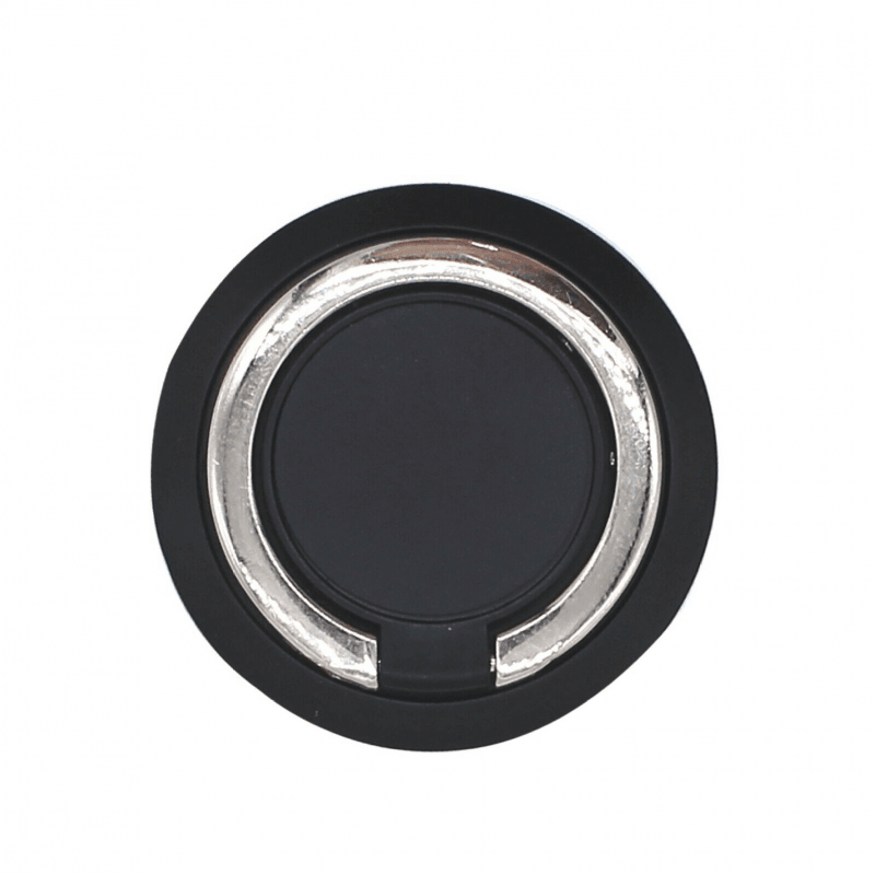Iring Phone Ring Finger Holder Stand Car Mount Hook For Iphone Ipad Mobile Grip - F- Black