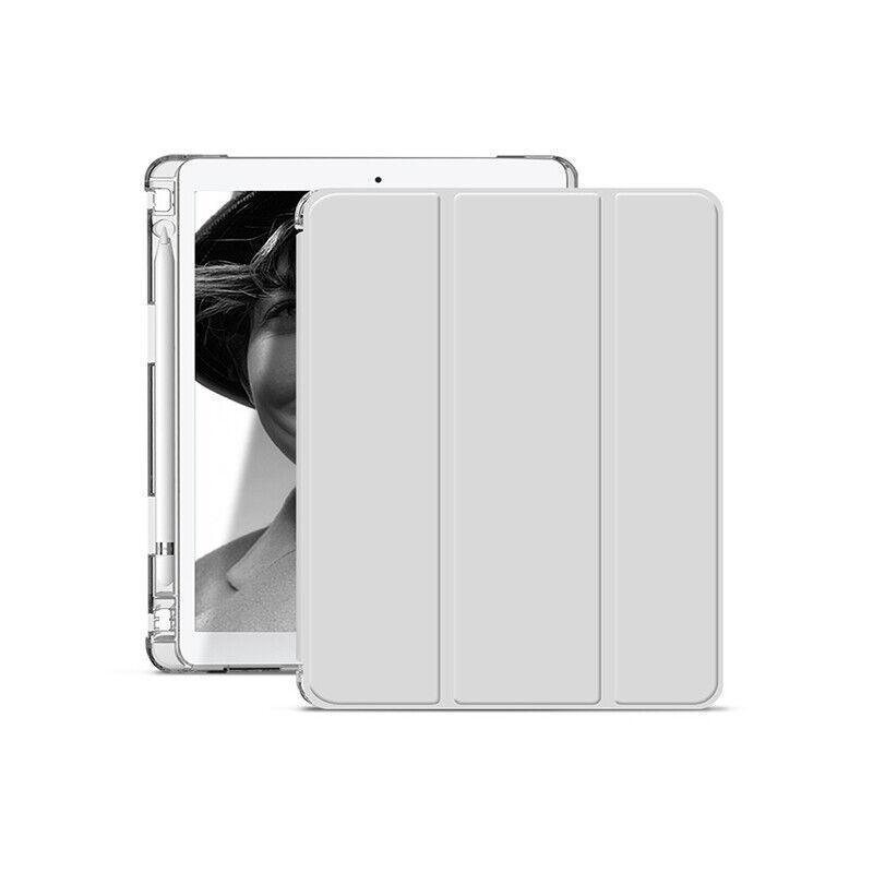 Shockproof Silicone iPad Air 3 Cover with Pencil Slot and Smart Wake - Lavender Grey