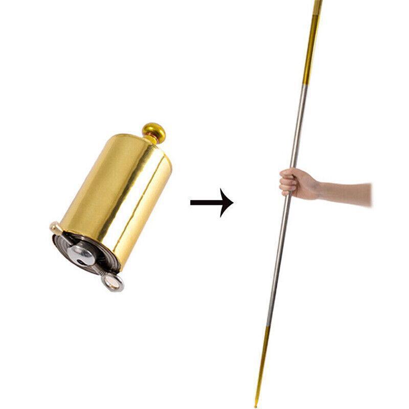 Magic Telescopic Portable Martial Arts Metal Pocket Staff Pocket 110Cm-150Cm - Gold 1.1M