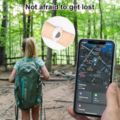 For Apple Airtag Case Protective Cover Wristband Nylon Air Tag Band Anti-Lost S Size - Blue