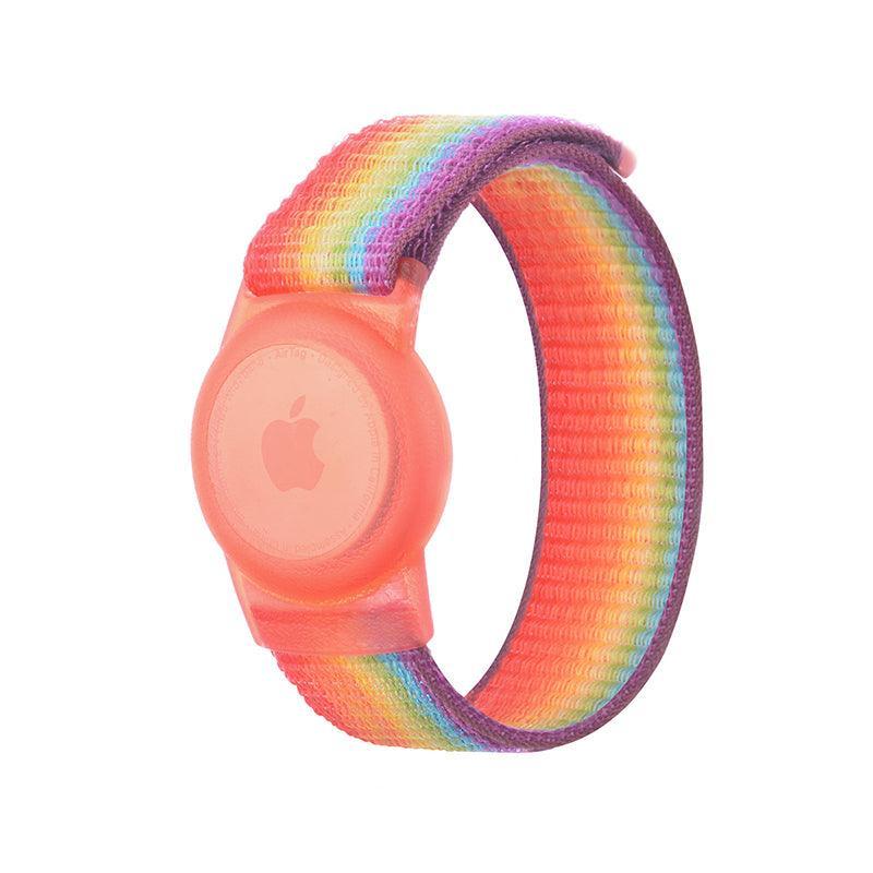 For Apple Airtag Case Protective Cover Wristband Nylon Air Tag Band Anti-Lost S Size - Blue