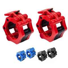 50mm Barbell Clamp Collar Clip Olympic Weightlifting Lift Spring Lock - Black