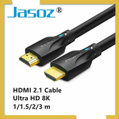 Jasoz 8K Ultra Hd Premium Hdmi Cable V2.1 3D High Speed Braided Ethernet 1 2 3M - 3 m