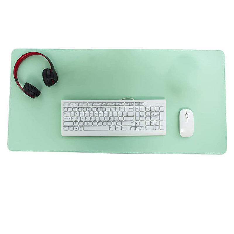 Large Leather Mouse Pad 80x40cm Desk Mat Gaming Extended Waterproof Anti Slip - Grey