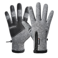 Winter Gloves Thermal Touch Screen Thermal Windproof Warm Grey - L
