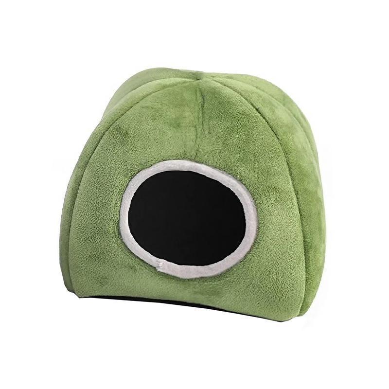 Soft Small Animal Guinea Pig Cozy Warm Pet Tent Hamster House Hideout Cave Bed - Green-Stump
