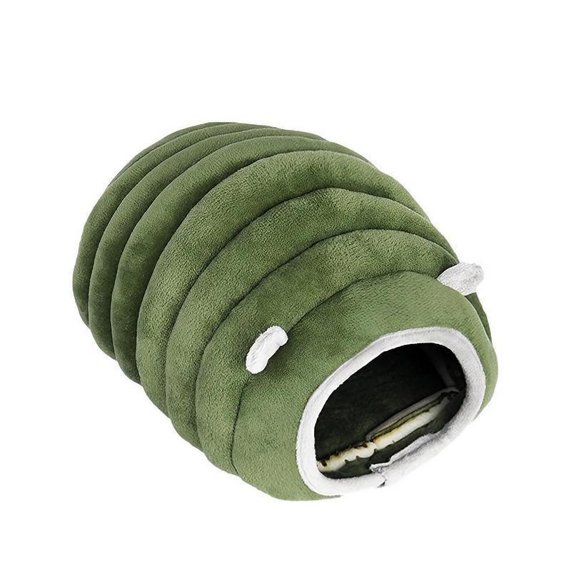 Soft Small Animal Guinea Pig Cozy Warm Pet Tent Hamster House Hideout Cave Bed - Green-Stump