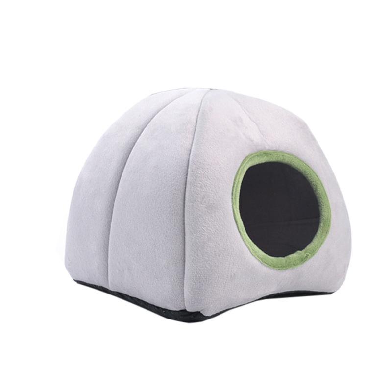 Soft Small Animal Guinea Pig Cozy Warm Pet Tent Hamster House Hideout Cave Bed - Green-Stump